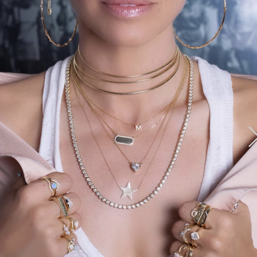 Brand New Melinda Maria Gold & Diamonette Necklace